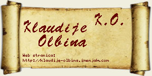 Klaudije Olbina vizit kartica